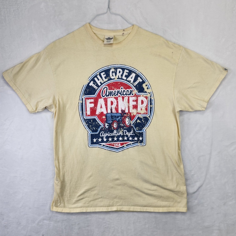 Simply Southern The Great American Farmer Tee XL USA Tractor Graphic Shirt‎
